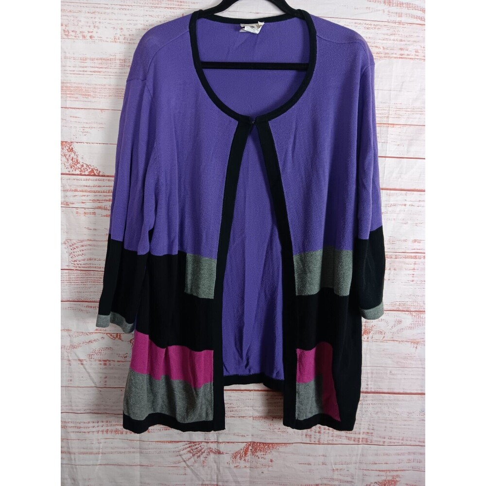 Company Collection Women's  Cardigan Sweaters  X-Large Purple/black